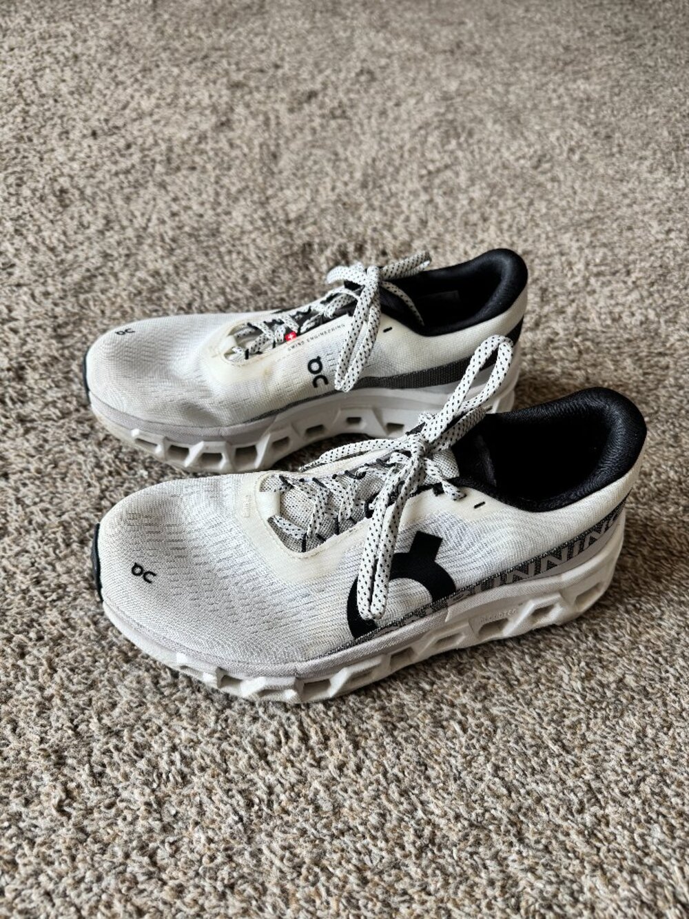 ON Clouds Cloudmonster 2 Running Sneaker Size W9/M7 Black and White